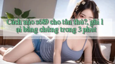 Cách nào s689 cho tân thủ, ghi lại bằng chứng trong 3 phút