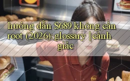 hướng dẫn S689 không cần root (2026) glossary cảnh giác